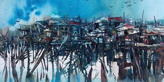 Watercolor painting by Yeye Calderon