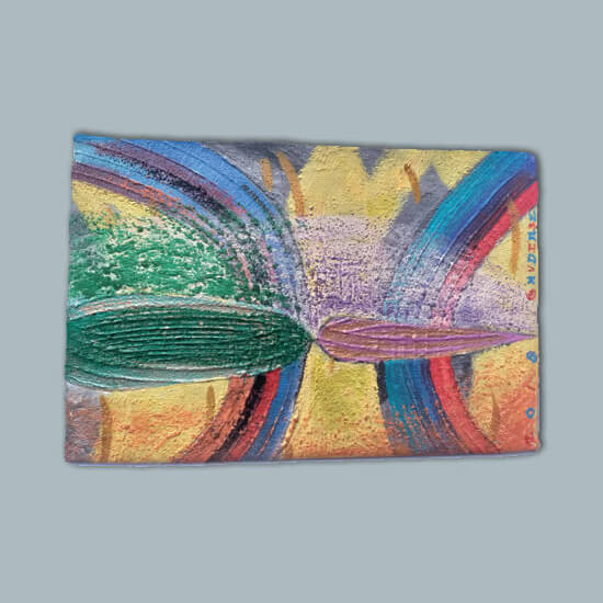 Acrylic, oil and oil stick, textured pigment, iridescent acrylic on canvas